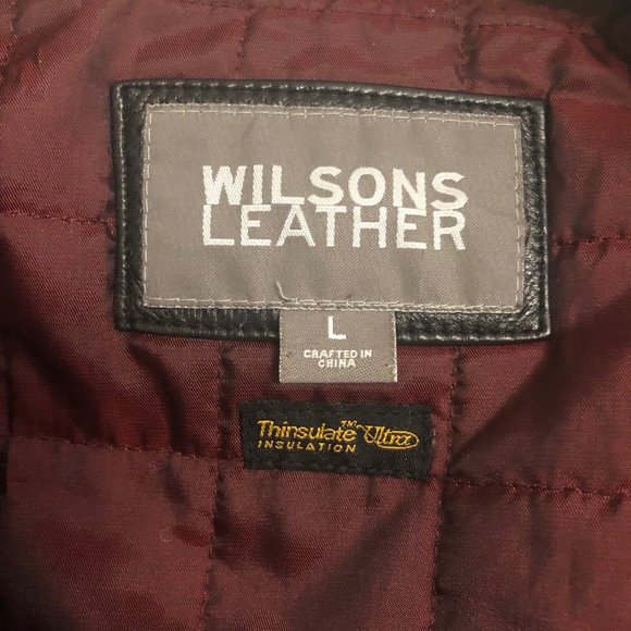 WILSONS BLACK LEATHER JACKET - Picture 3 of 3